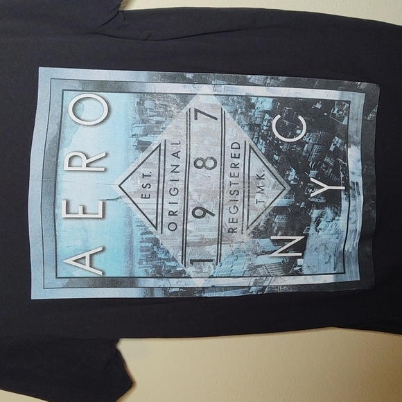 Aeropostale Black Short Sleeve Women's TShirt - Picture 2 of 4